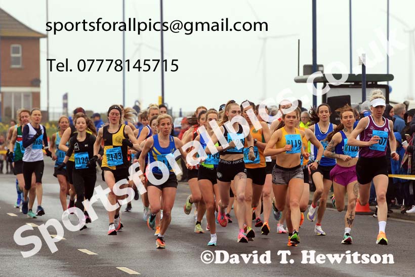 Senior womens 6 Stage 2023 Northern Mens 12 stage and Womens 6 Stage Relays and Young Athletes, Redcar. Photo: David T. Hewitson/Sports for All Pics